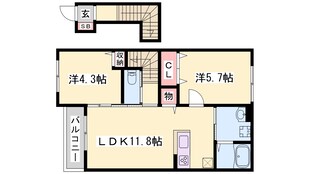 カーサグラス自由が丘の物件間取画像